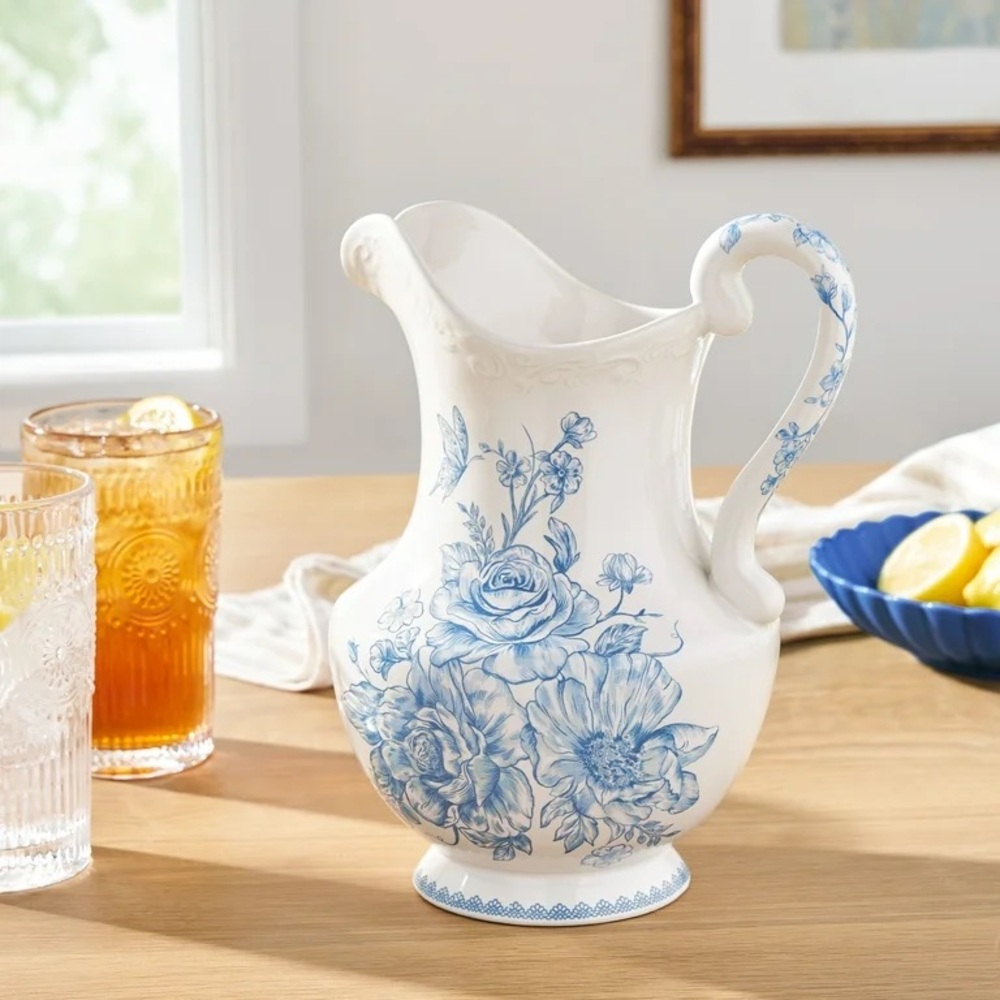 The Pioneer Woman Agatha Stoneware Pitcher - blue